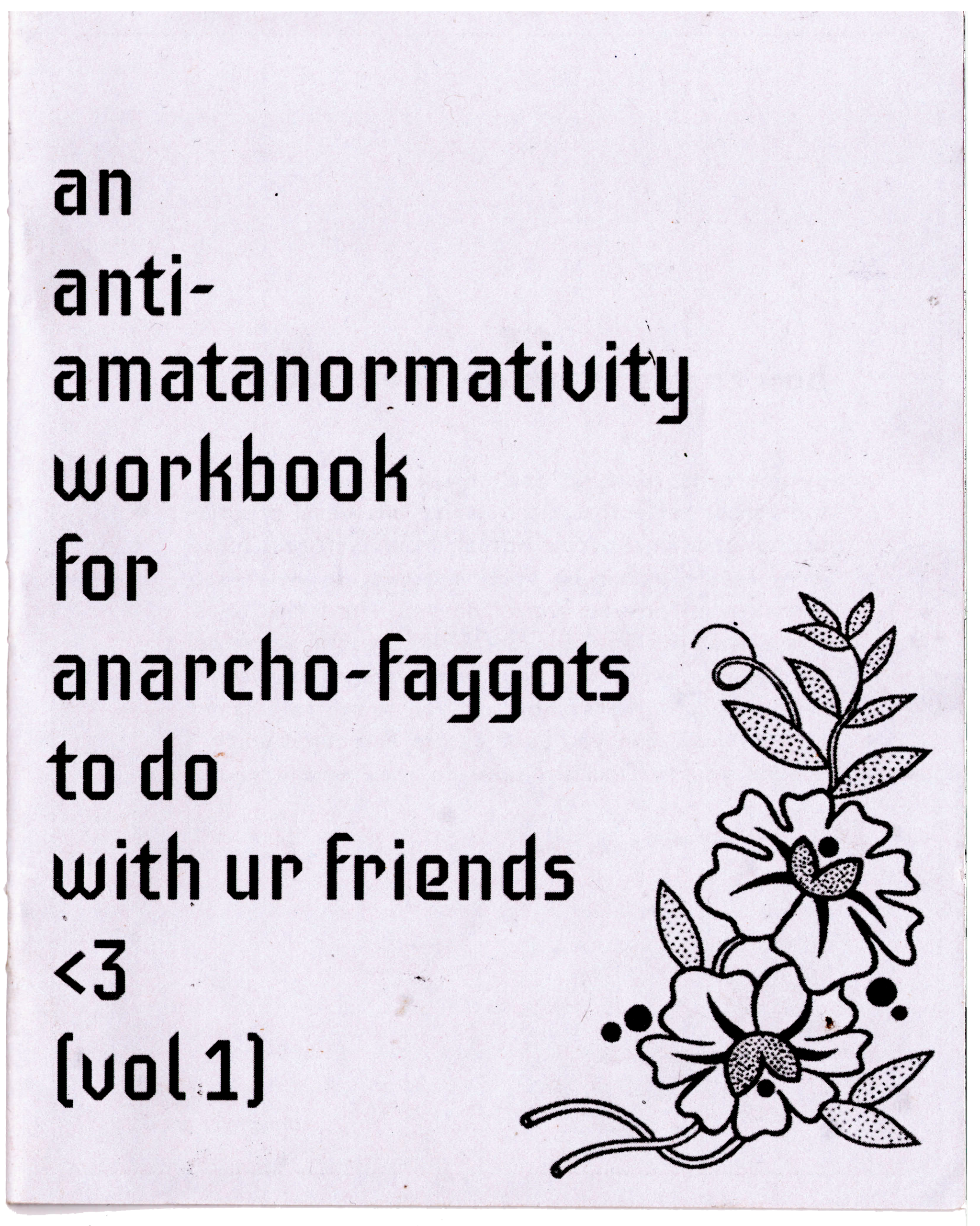 Antiamatanormativity Zine Pastel Gray Cover